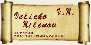 Veličko Milenov vizit kartica